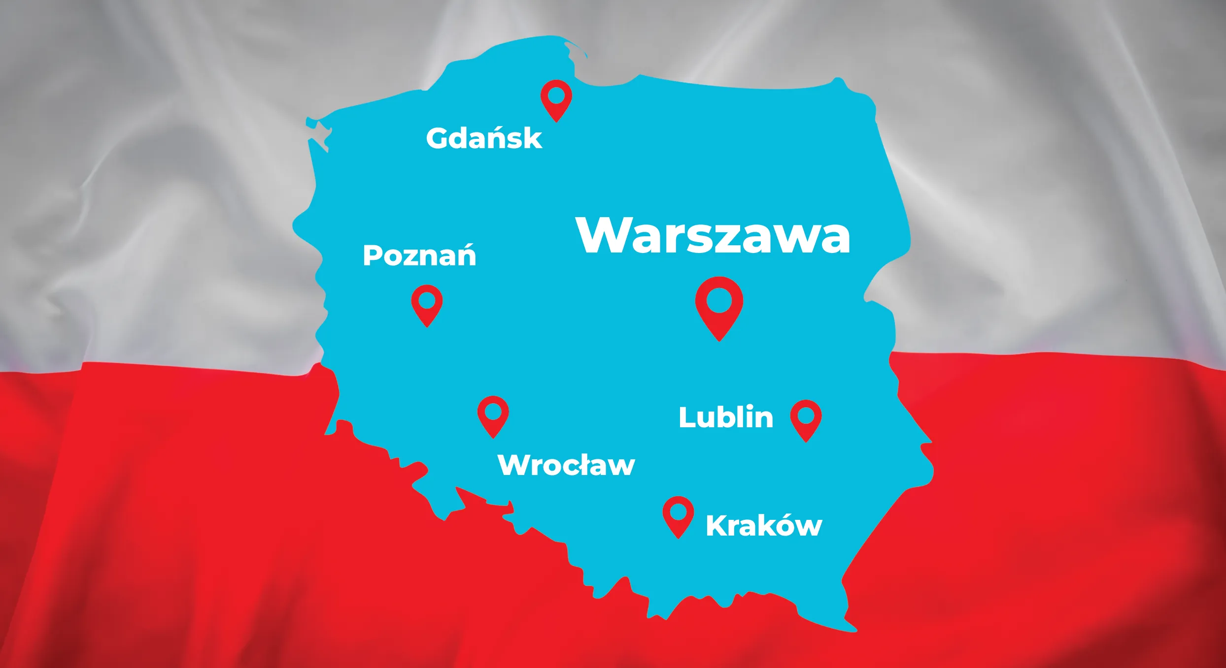 Карта Польщі з нашими локаціями