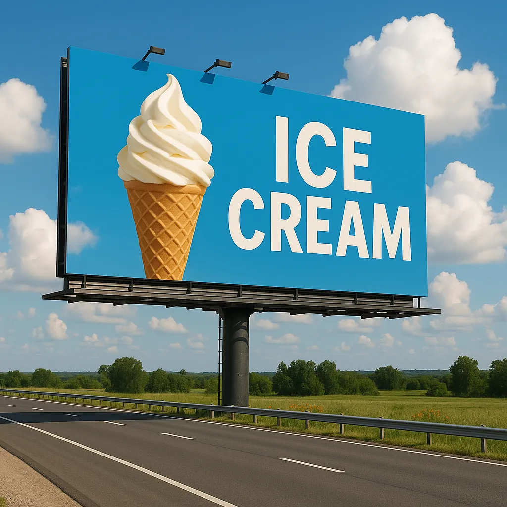 Billboard przy drodze